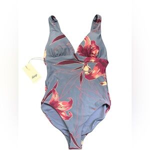 MAAJI women’s one piece lavender tropical floral swimsuit swimwear NWT